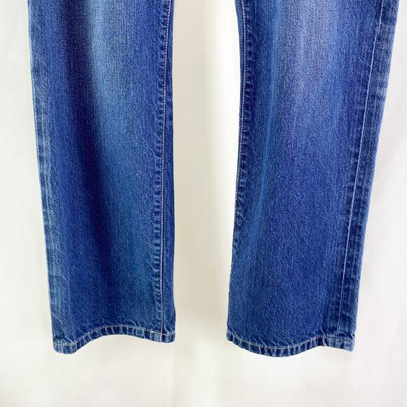 EXPRESS Men's Loose Fit Straight Leg Mid-Rise Cotton Jeans - Picture 7 of 11